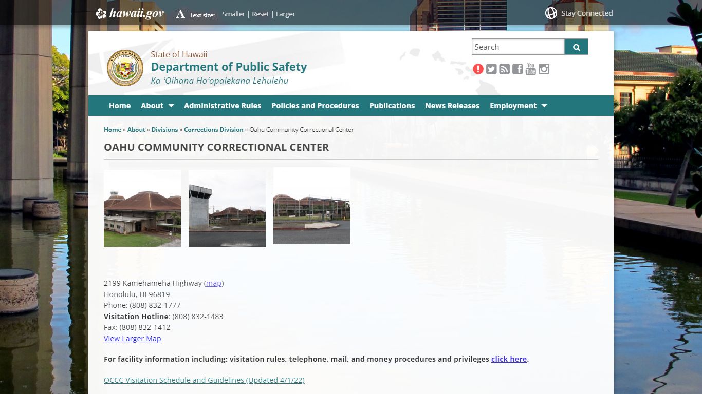 Oahu Community Correctional Center - Department of Public Safety
